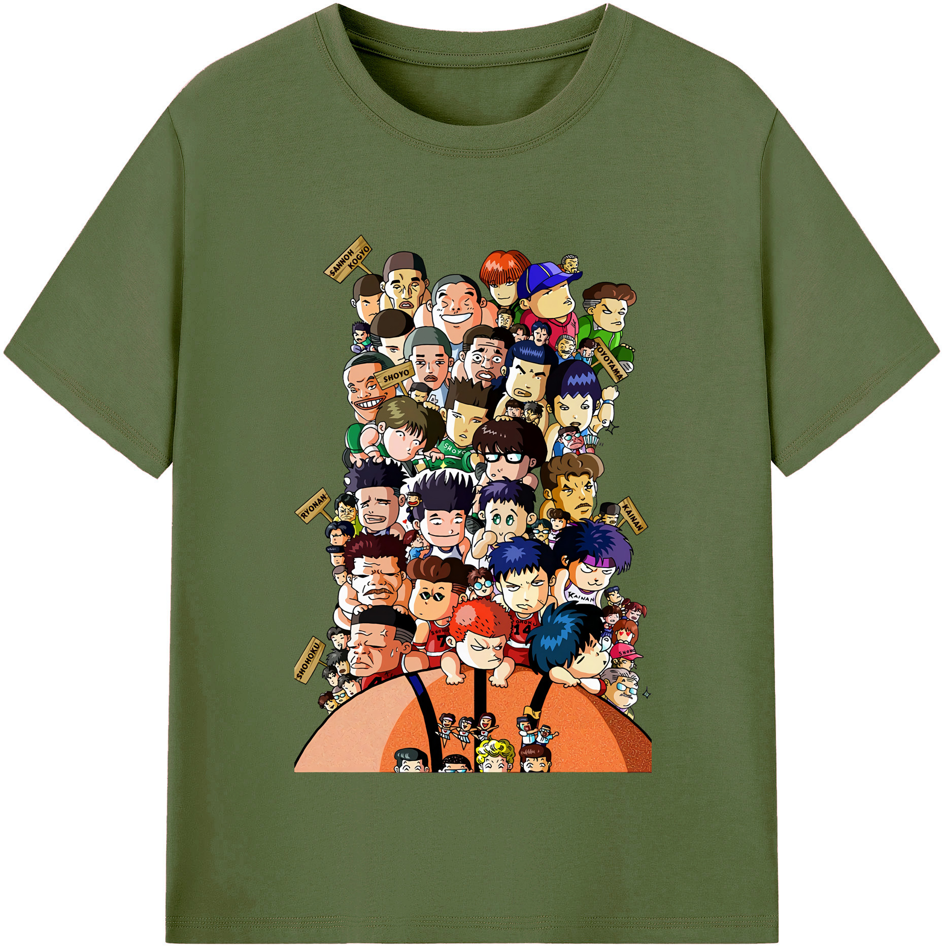 SLAM DUNK／スラムダンク 綿100％半袖Tシャツ（フロントプリント）